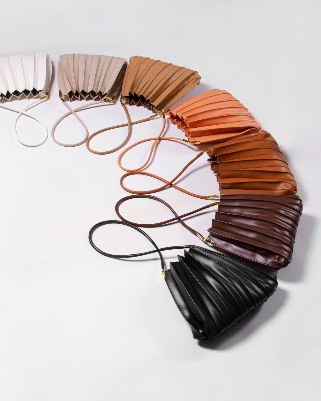 Carrie Black Pleated Shoulder Bag