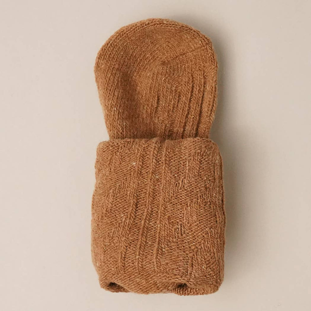 Women's Rib Knitted Wool Blend Crew Socks.