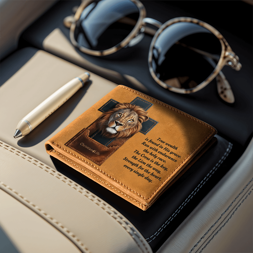 The Endurance Bifold, Lion's Legacy Christian Leather Wallet