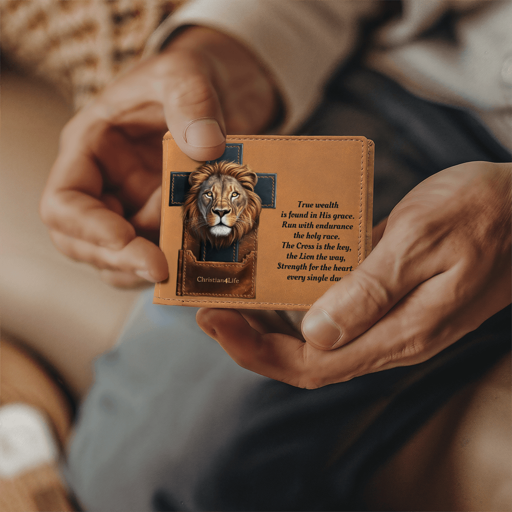 The Endurance Bifold, Lion's Legacy Christian Leather Wallet