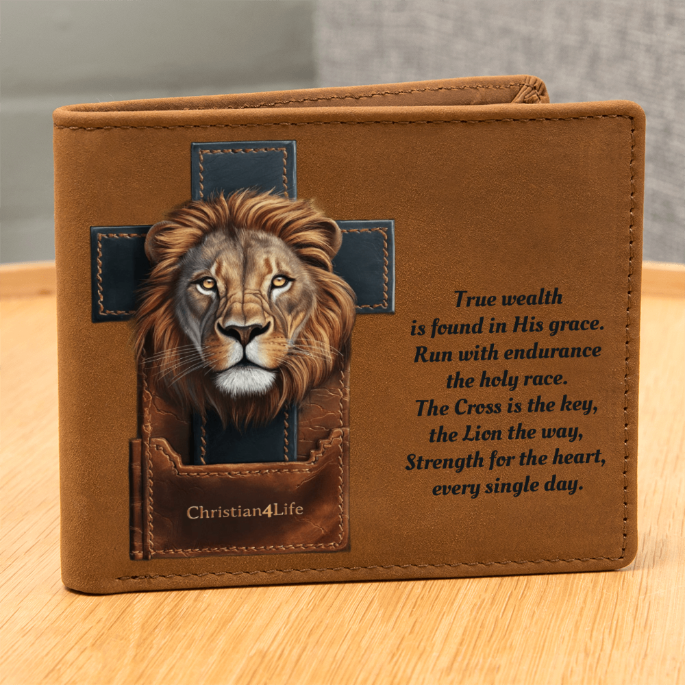 The Endurance Bifold, Lion's Legacy Christian Leather Wallet