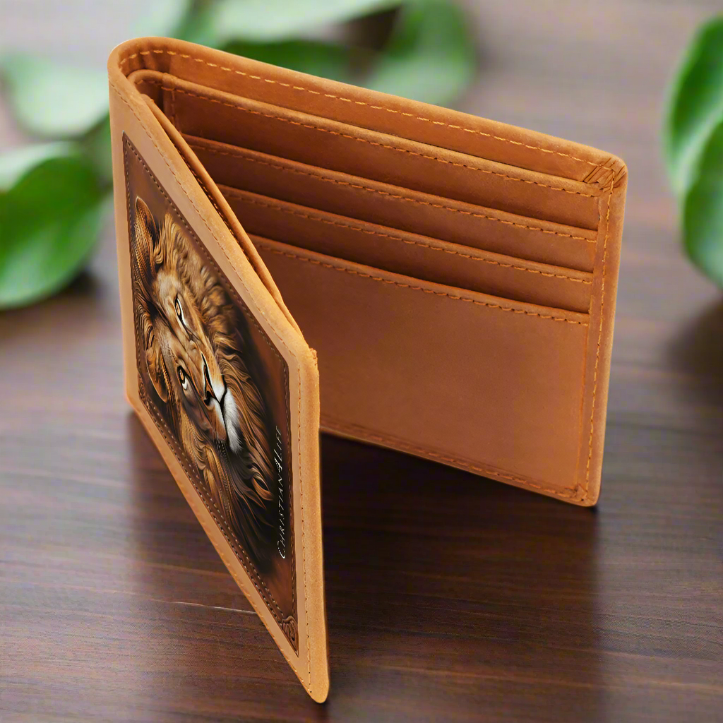 Lion of Judah Christian4Life Graphic Leather Wallet