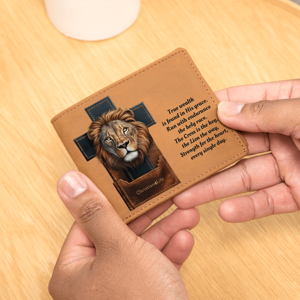 The Endurance Bifold, Lion's Legacy Christian Leather Wallet