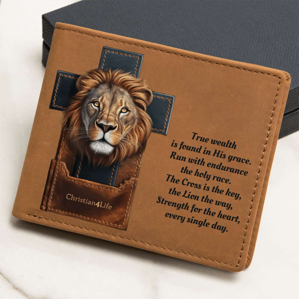 The Endurance Bifold, Lion's Legacy Christian Leather Wallet
