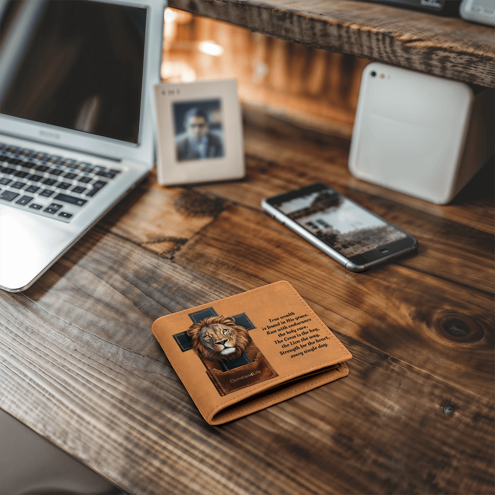 The Endurance Bifold, Lion's Legacy Christian Leather Wallet