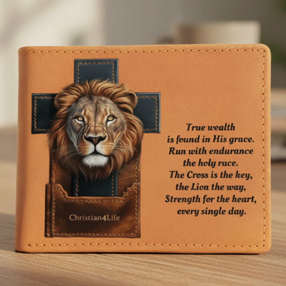 The Endurance Bifold, Lion's Legacy Christian Leather Wallet