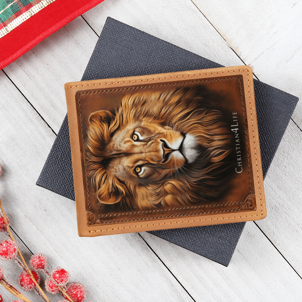 Lion of Judah Christian4Life Graphic Leather Wallet