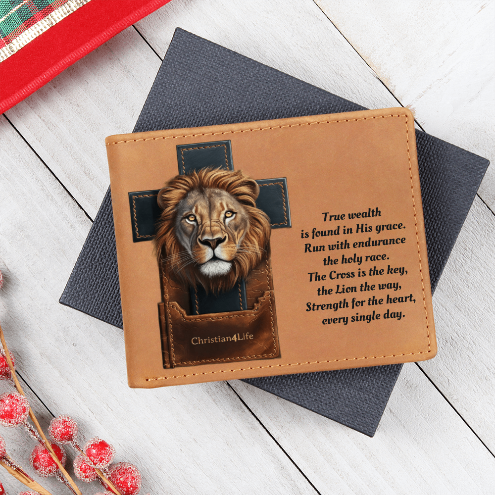 The Endurance Bifold, Lion's Legacy Christian Leather Wallet
