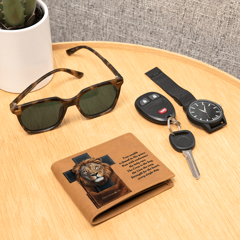 The Endurance Bifold, Lion's Legacy Christian Leather Wallet