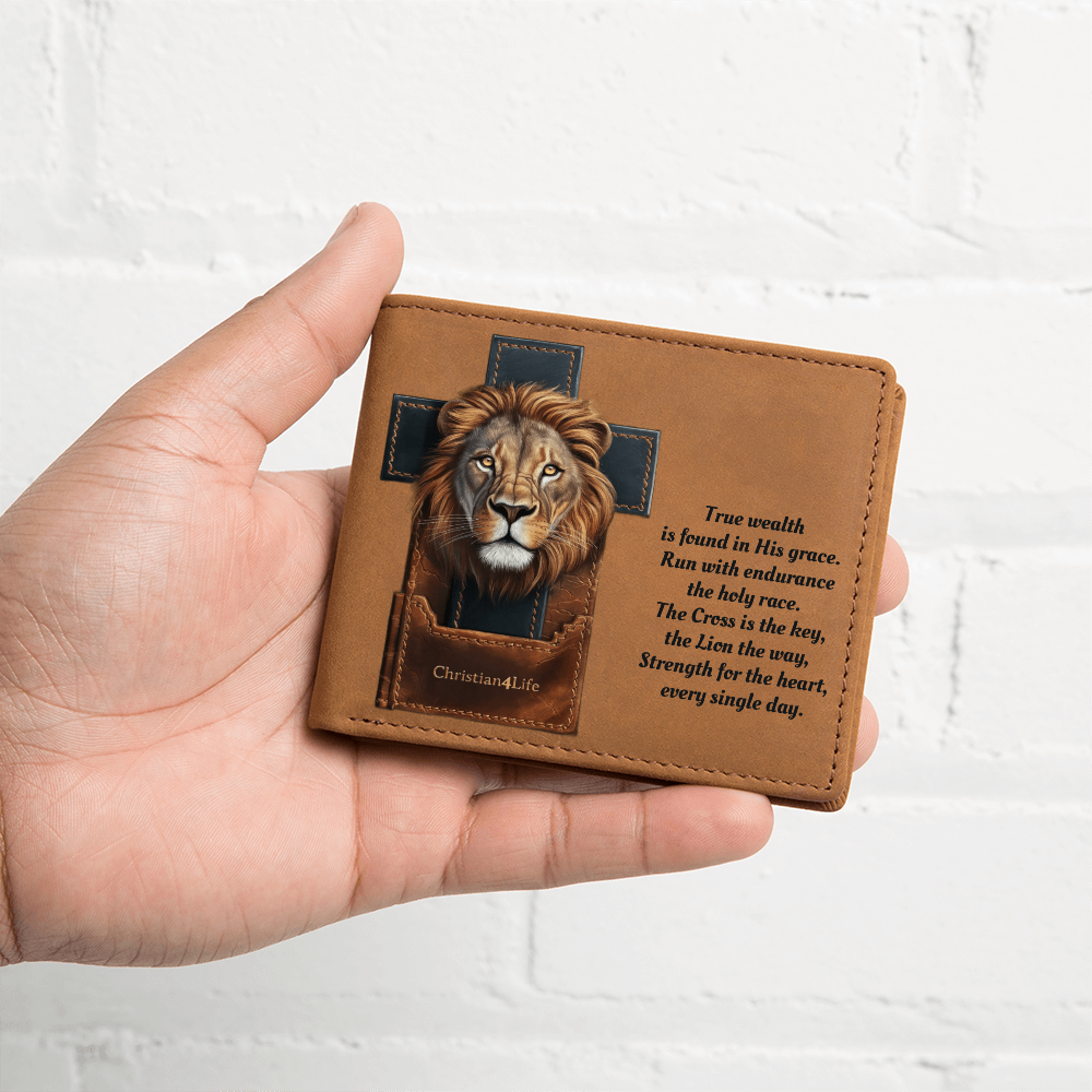The Endurance Bifold, Lion's Legacy Christian Leather Wallet