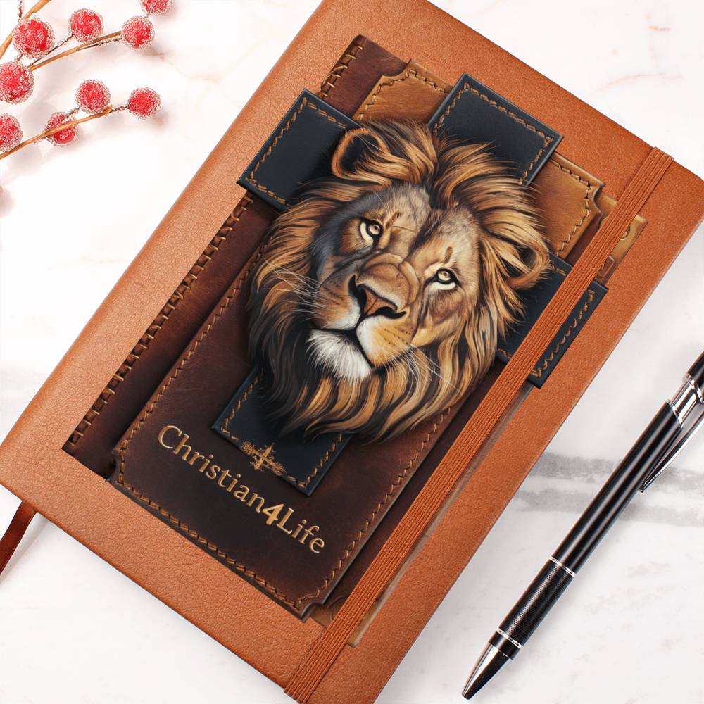 Lion of Judah and Cross Christian4Life 3D Graphic Christian Journal