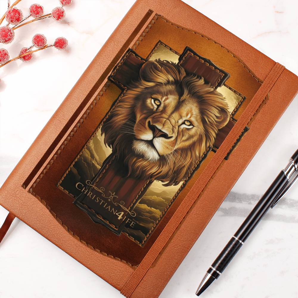 3D Christian4Life Lion of Judah and Cross Graphic Christian Journal