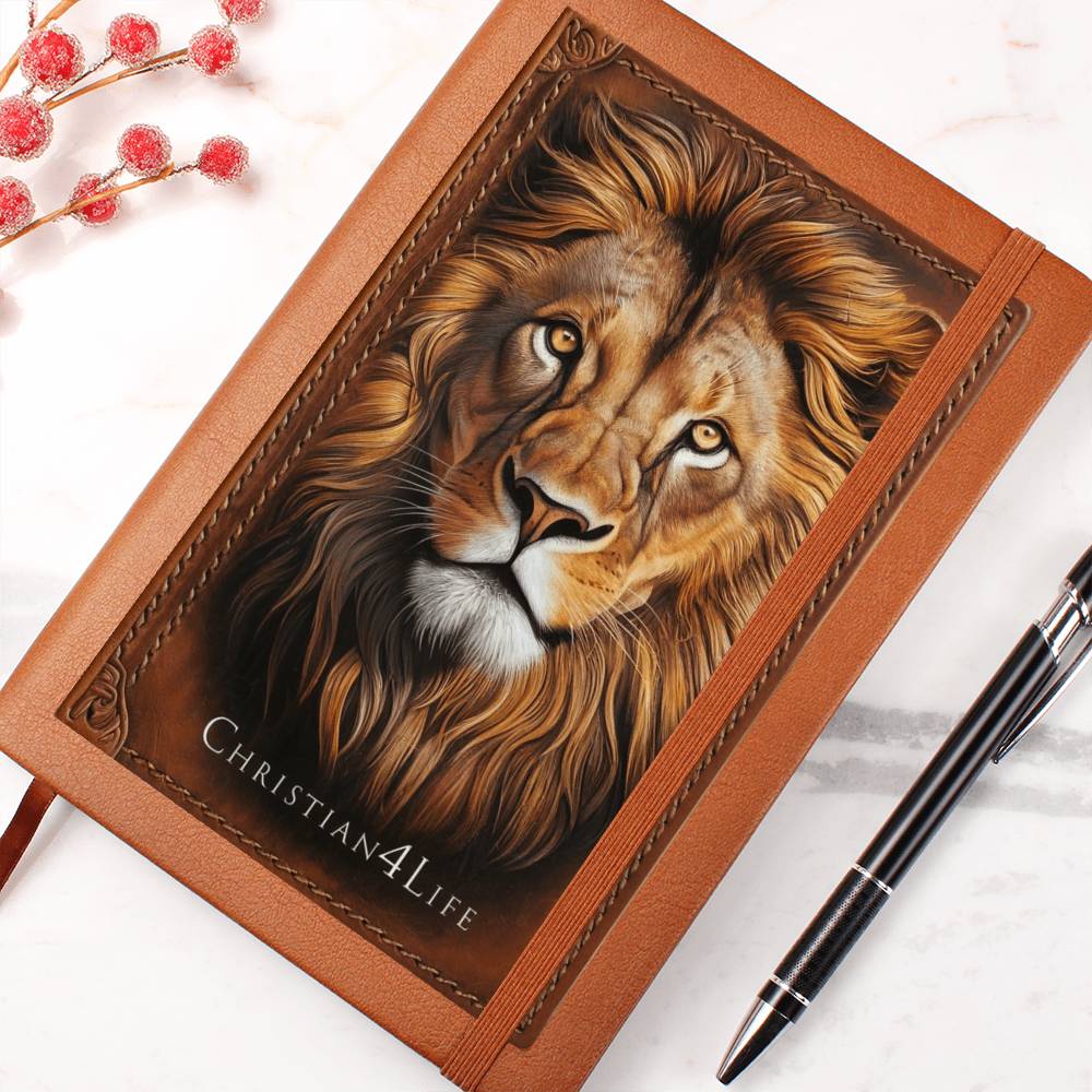 3D Christian4Life Lion of Judah Graphic Christian Journal Notebook (vegan leather)