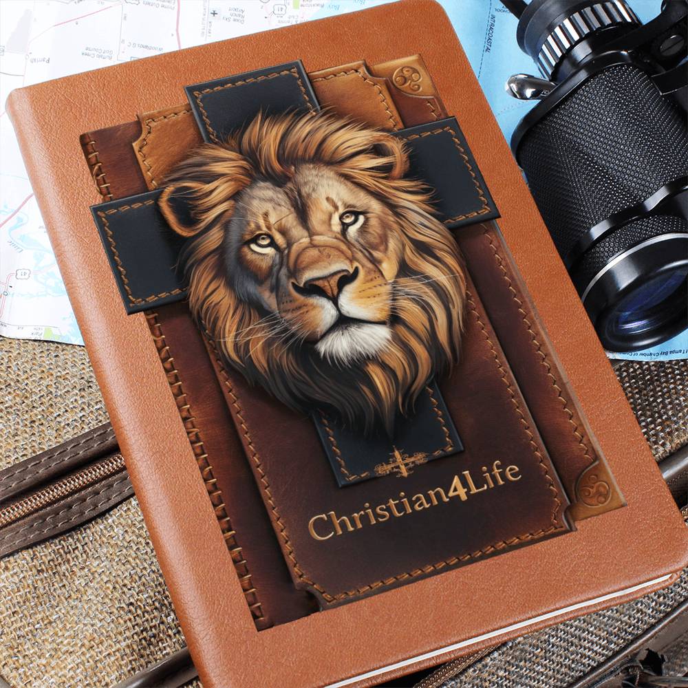 Lion of Judah and Cross Christian4Life 3D Graphic Christian Journal
