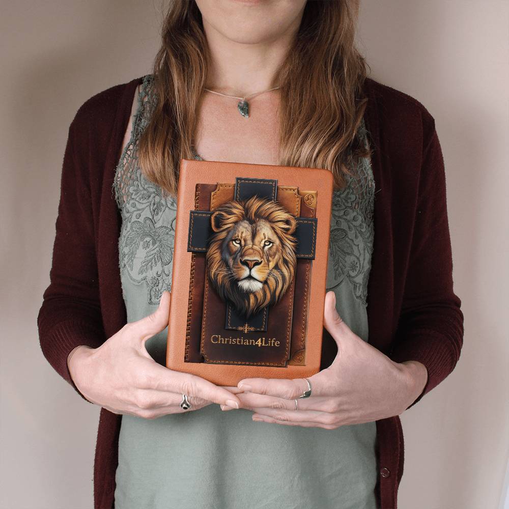 Lion of Judah and Cross Christian4Life 3D Graphic Christian Journal