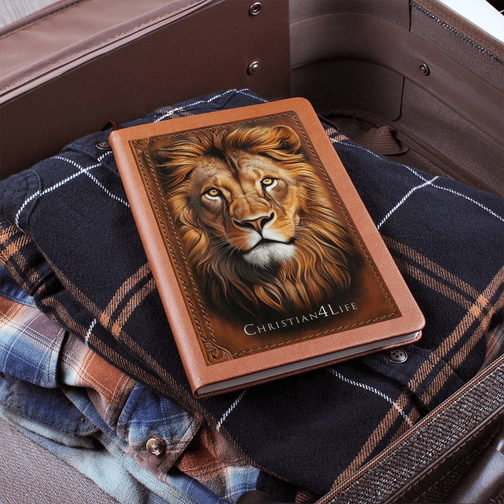 3D Christian4Life Lion of Judah Graphic Christian Journal Notebook (vegan leather)
