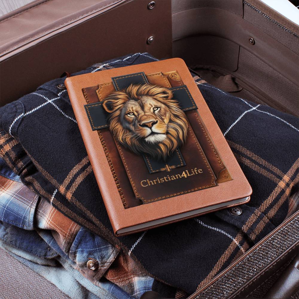 Lion of Judah and Cross Christian4Life 3D Graphic Christian Journal