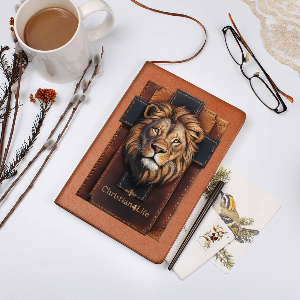 Lion of Judah and Cross Christian4Life 3D Graphic Christian Journal