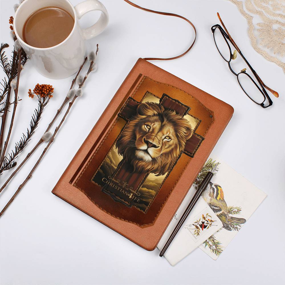 3D Christian4Life Lion of Judah and Cross Graphic Christian Journal