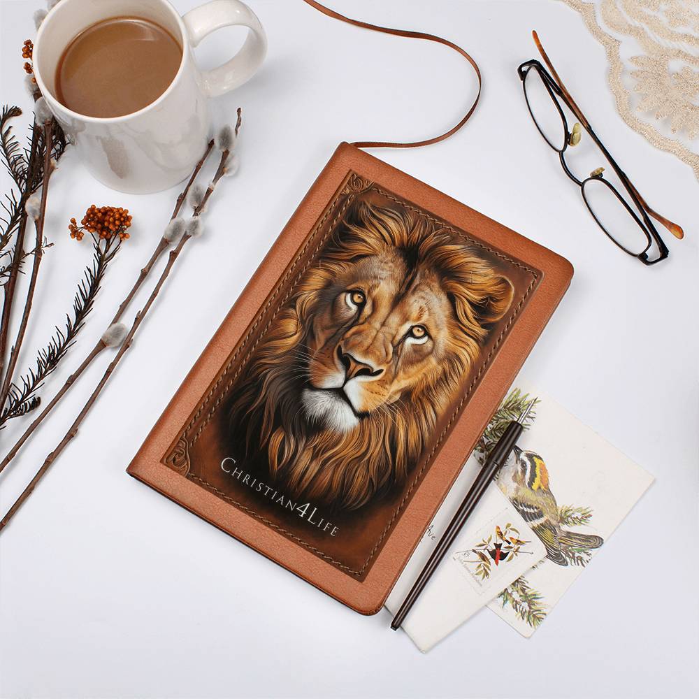 3D Christian4Life Lion of Judah Graphic Christian Journal Notebook (vegan leather)