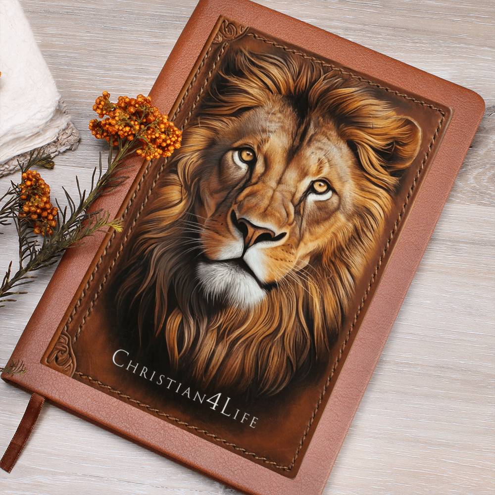 3D Christian4Life Lion of Judah Graphic Christian Journal Notebook (vegan leather)