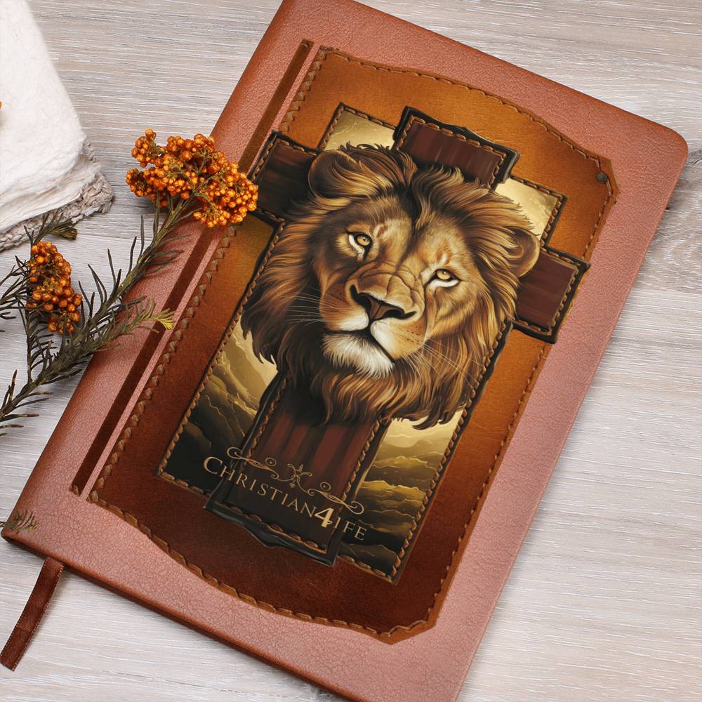 3D Christian4Life Lion of Judah and Cross Graphic Christian Journal