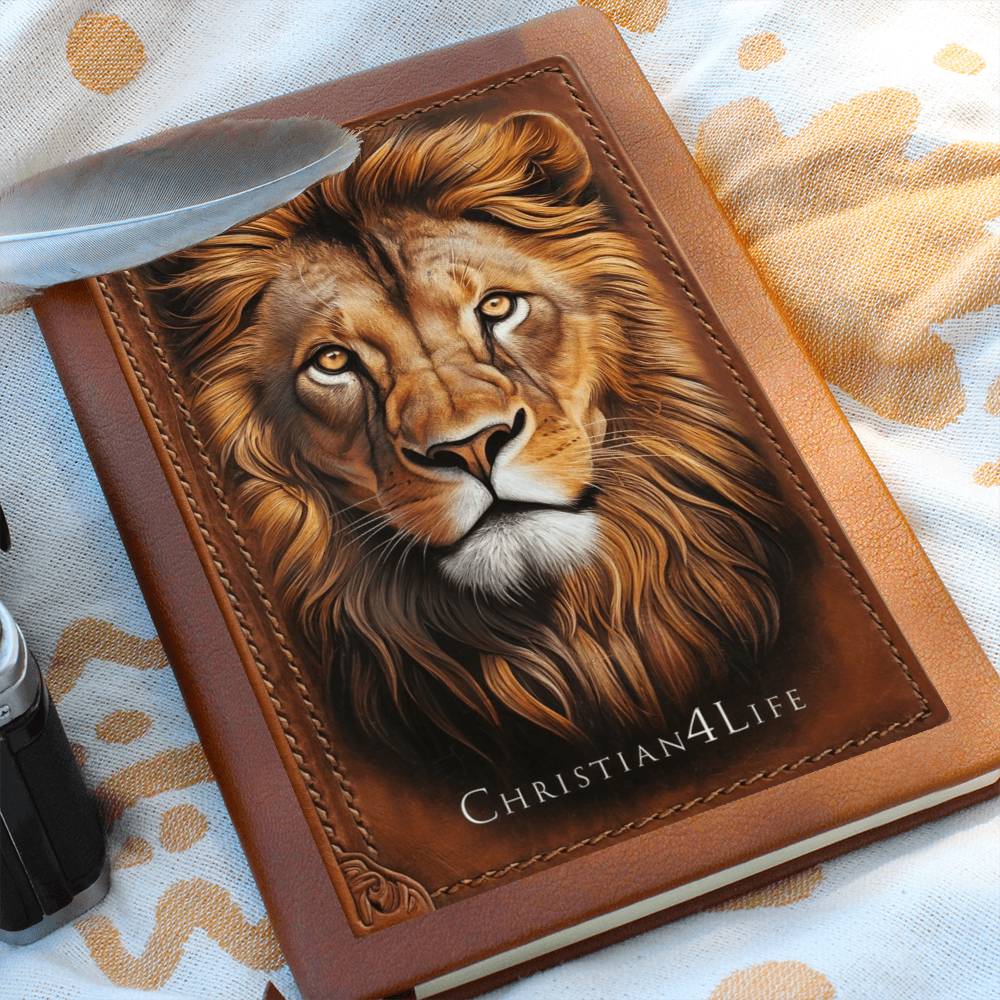 3D Christian4Life Lion of Judah Graphic Christian Journal Notebook (vegan leather)