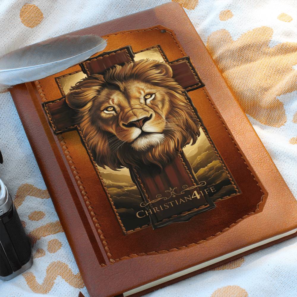 3D Christian4Life Lion of Judah and Cross Graphic Christian Journal
