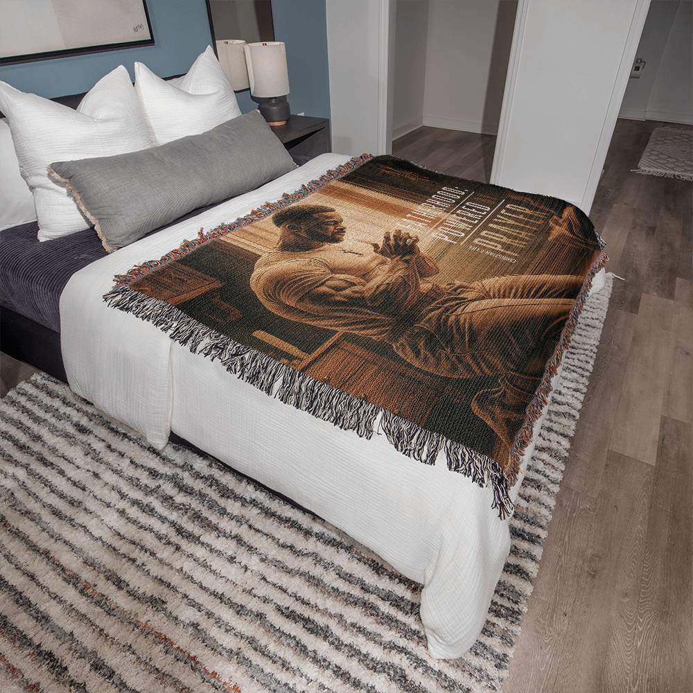 "Fatherhood, Powered by Prayer" Christian Woven Blanket