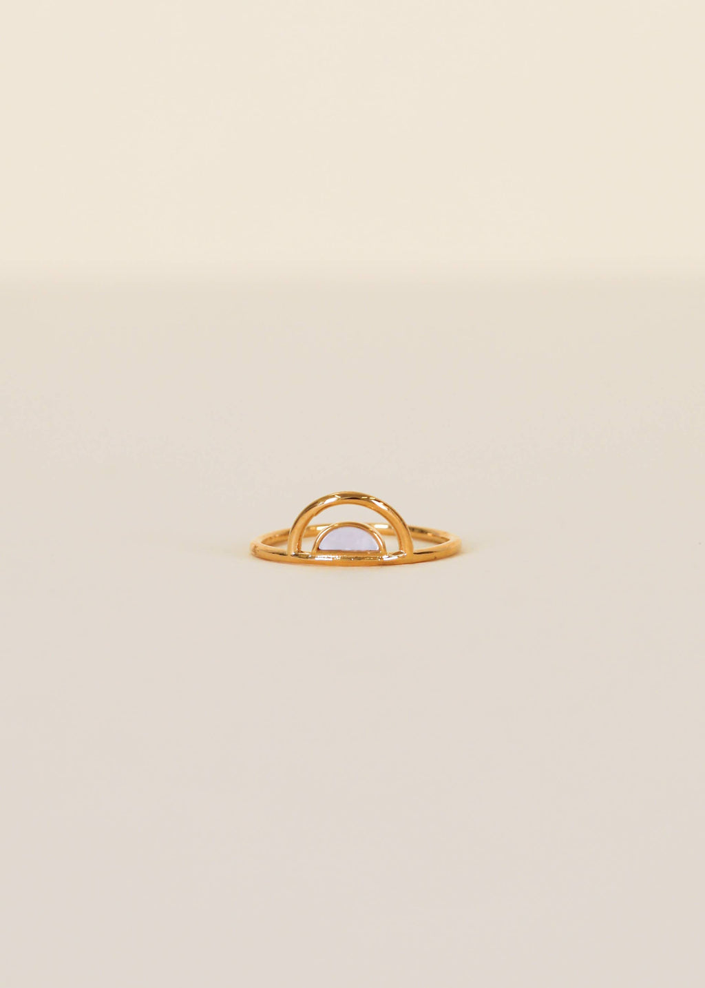 Gold Rings - Mother of Pearl Stone Arch