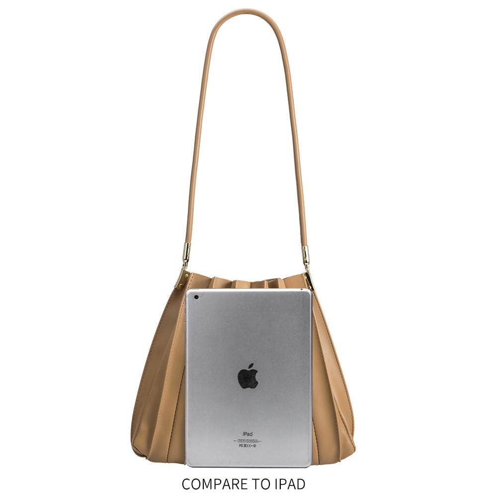 Carrie Black Pleated Shoulder Bag