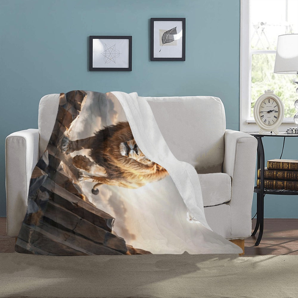 Lion of Judah and Holy Spirit Ultra Soft Micro Fleece Blanket (multiple sizes)