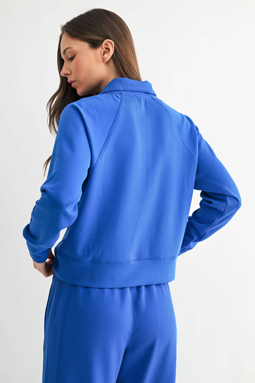 Luxe Sand Ribbed Sweatshirt