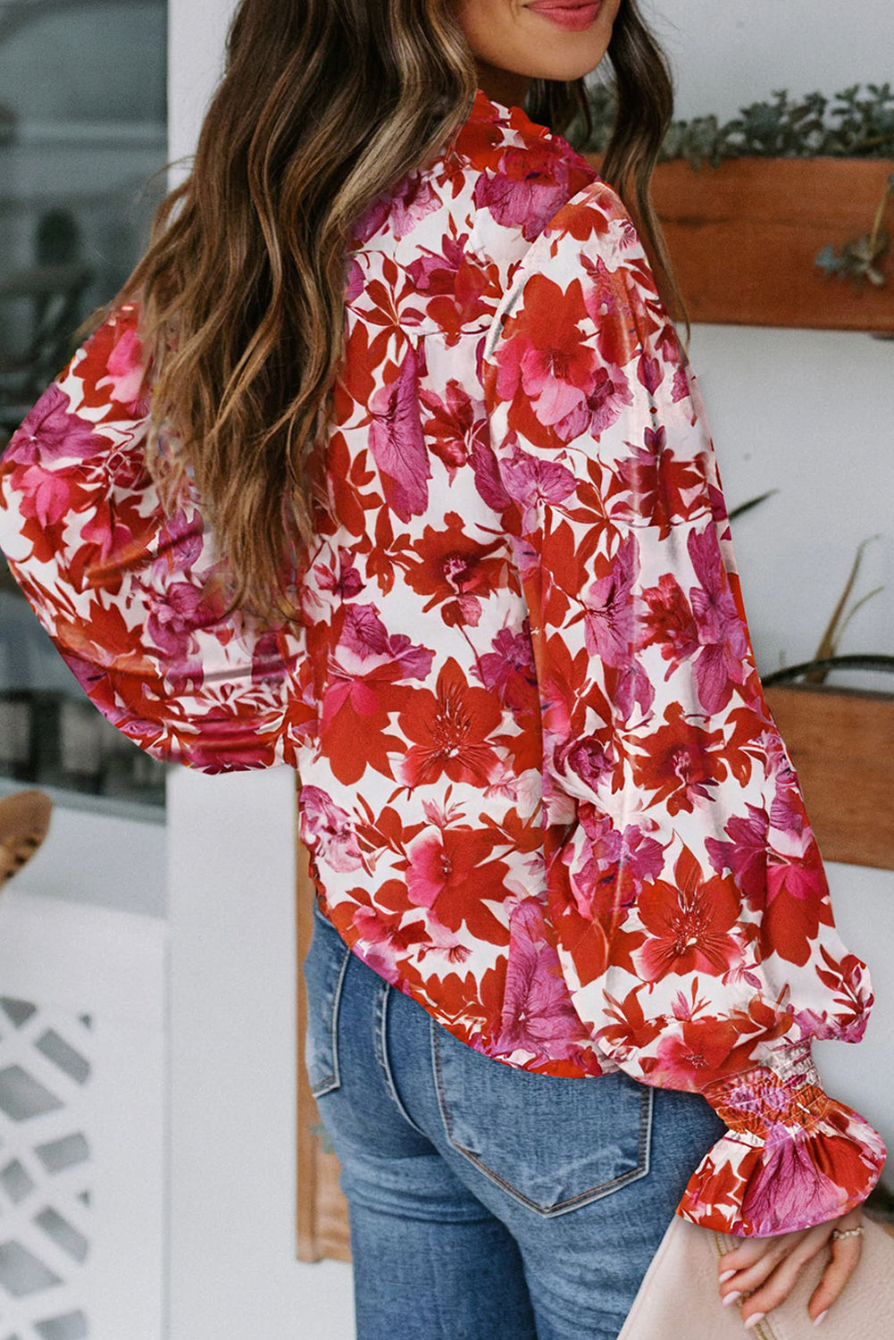 Yellow Cakewalk Floral Smocked Blouse