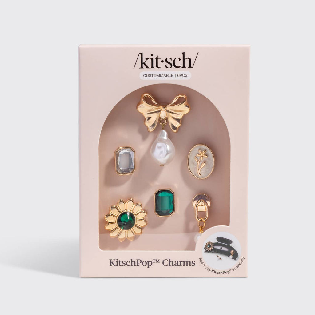 KitschPop™️ Charms 6pc Set - Vintage Emerald