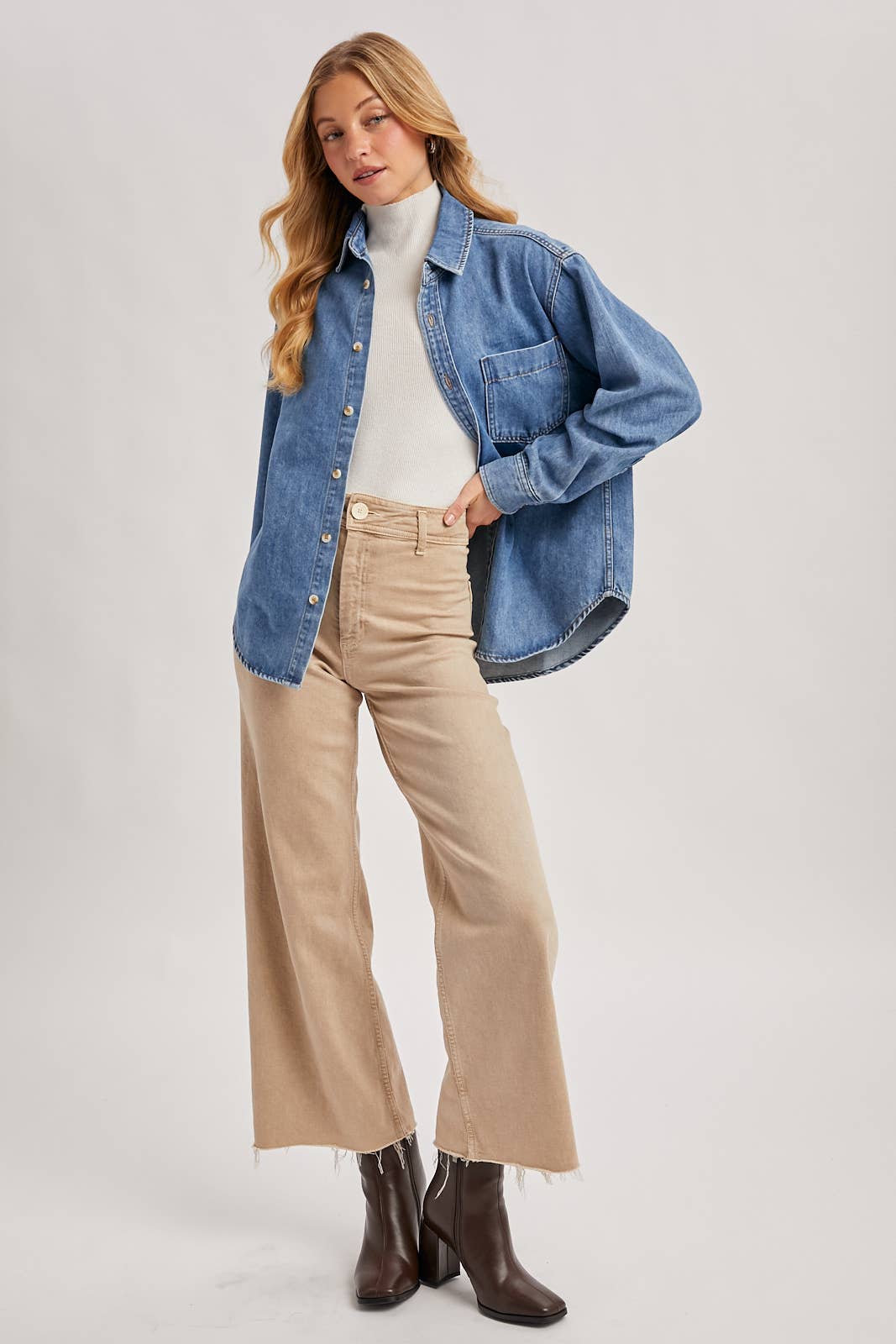 Pippa Oversized Denim Top