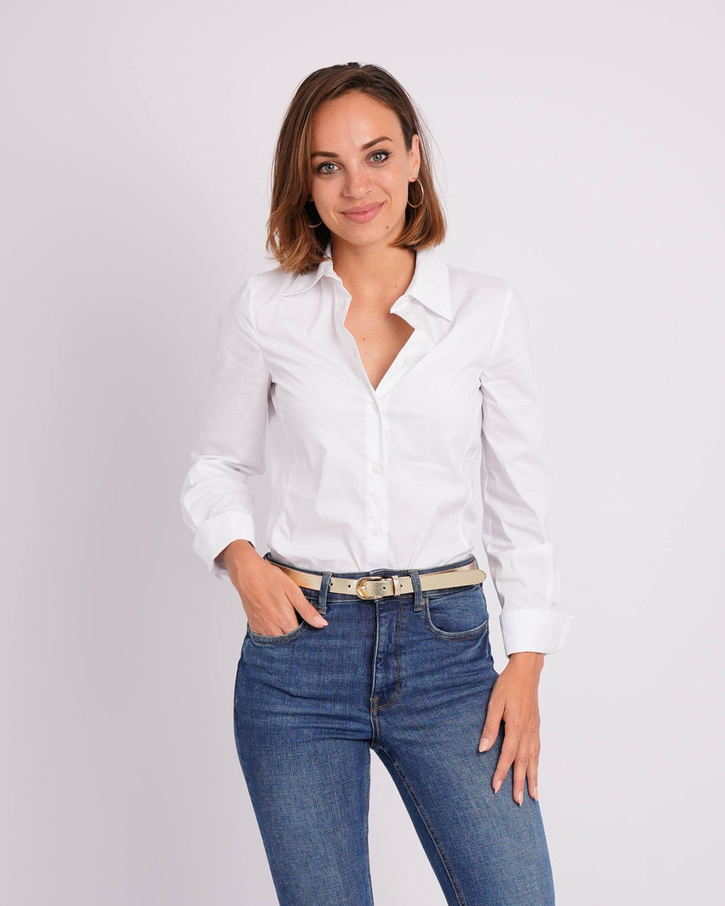 Eva | Metallic Skinny Belt