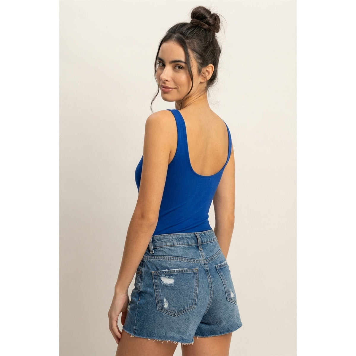 Hearts Align Scoop Neck Tank Bodysuit