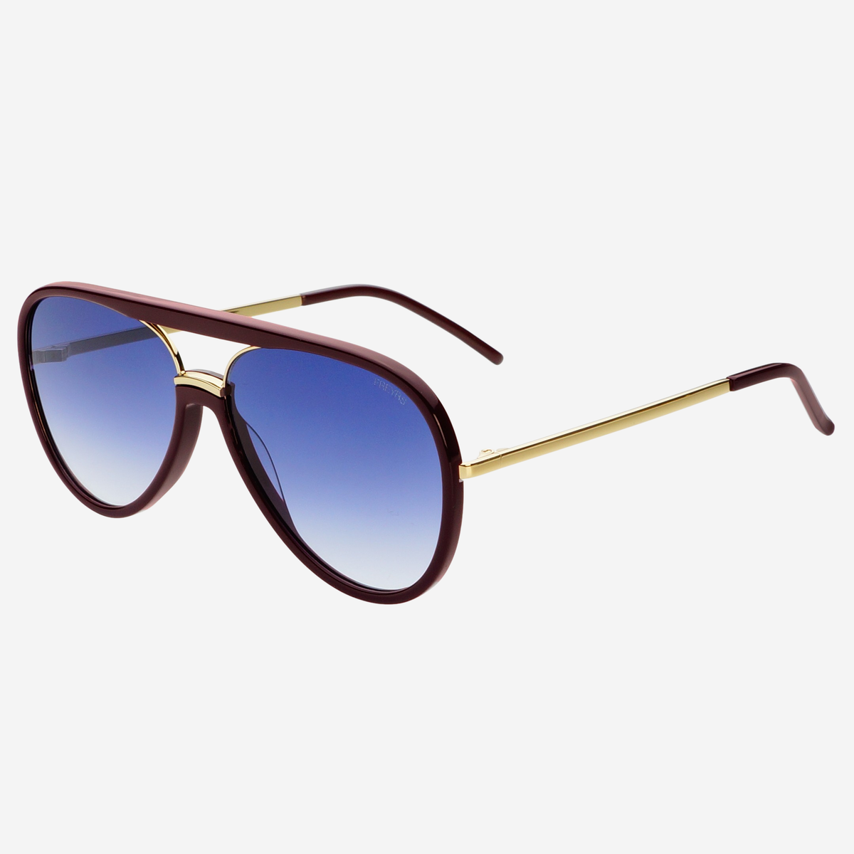 Shay Burgundy Aviator Sunglasses