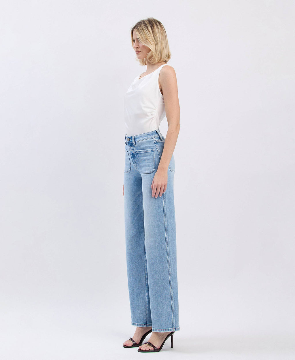 Hollis High Rise Patch Pocket Jean