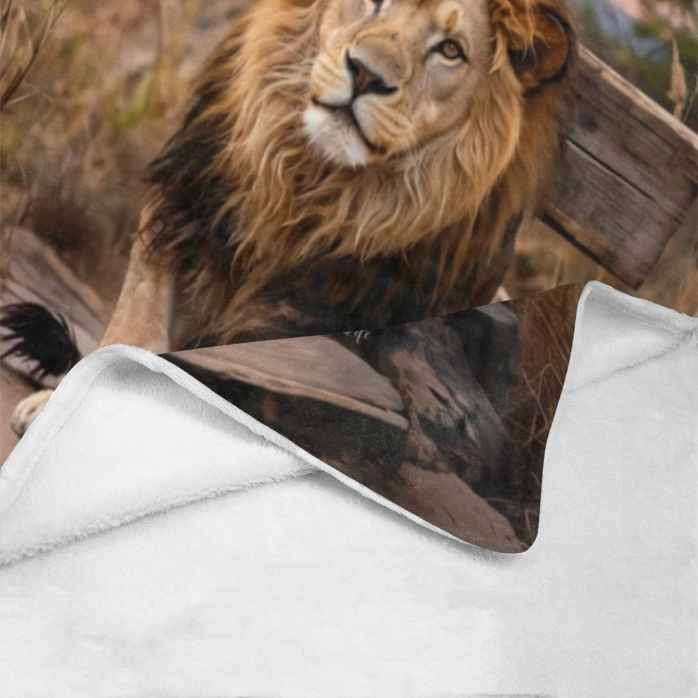 Lion of Judah, Rock and Cross - Ultra-Soft Micro Fleece Blanket (multiple sizes)
