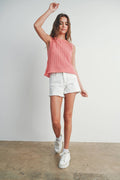 Petra Rib-knit Sweater Vest