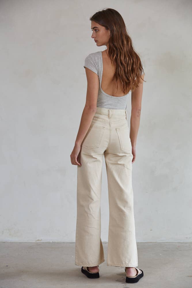 Halie Short Sleeve Open Back Bodysuit