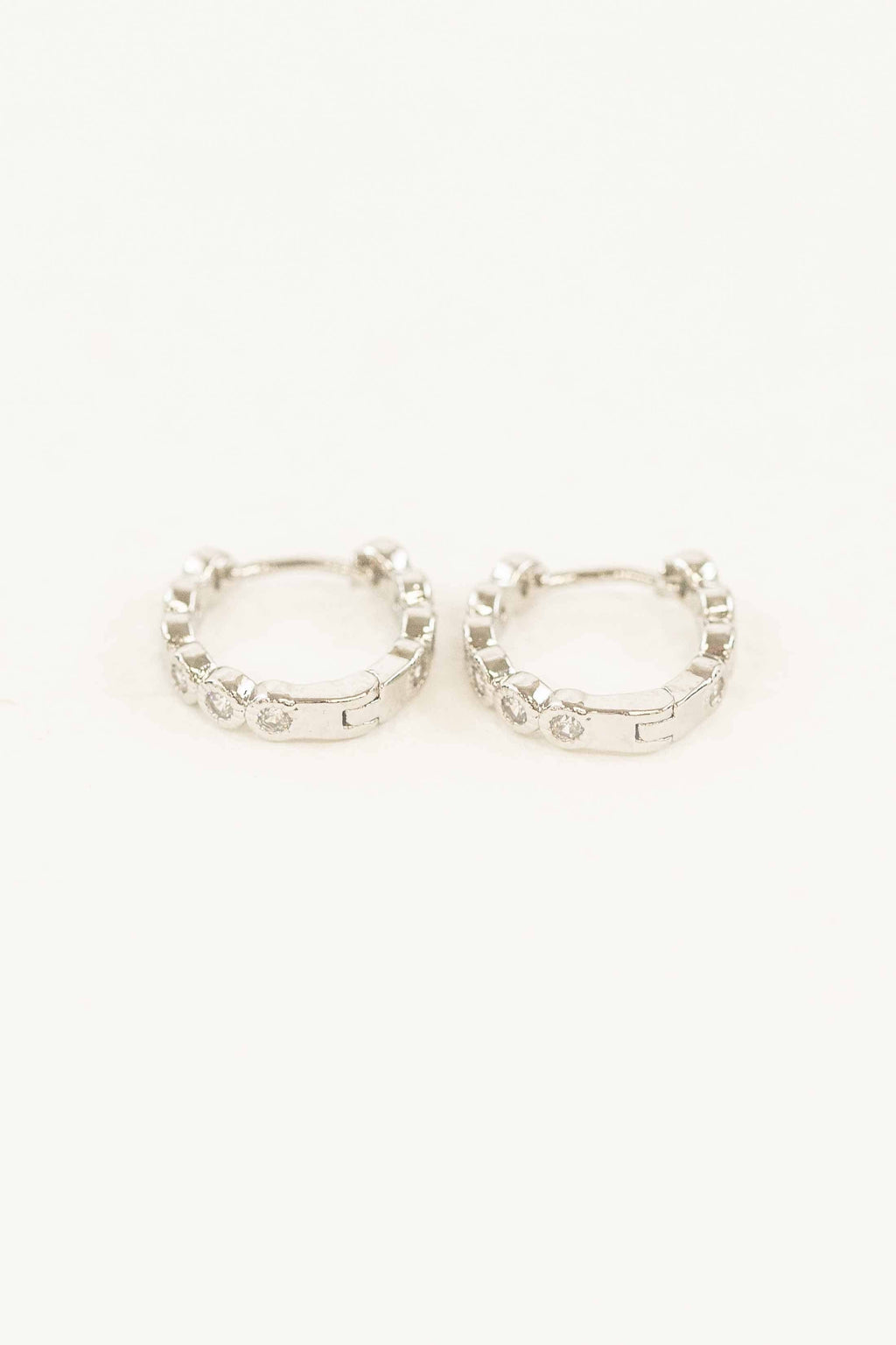 Surreal Huggie Hoop Earrings | Silver