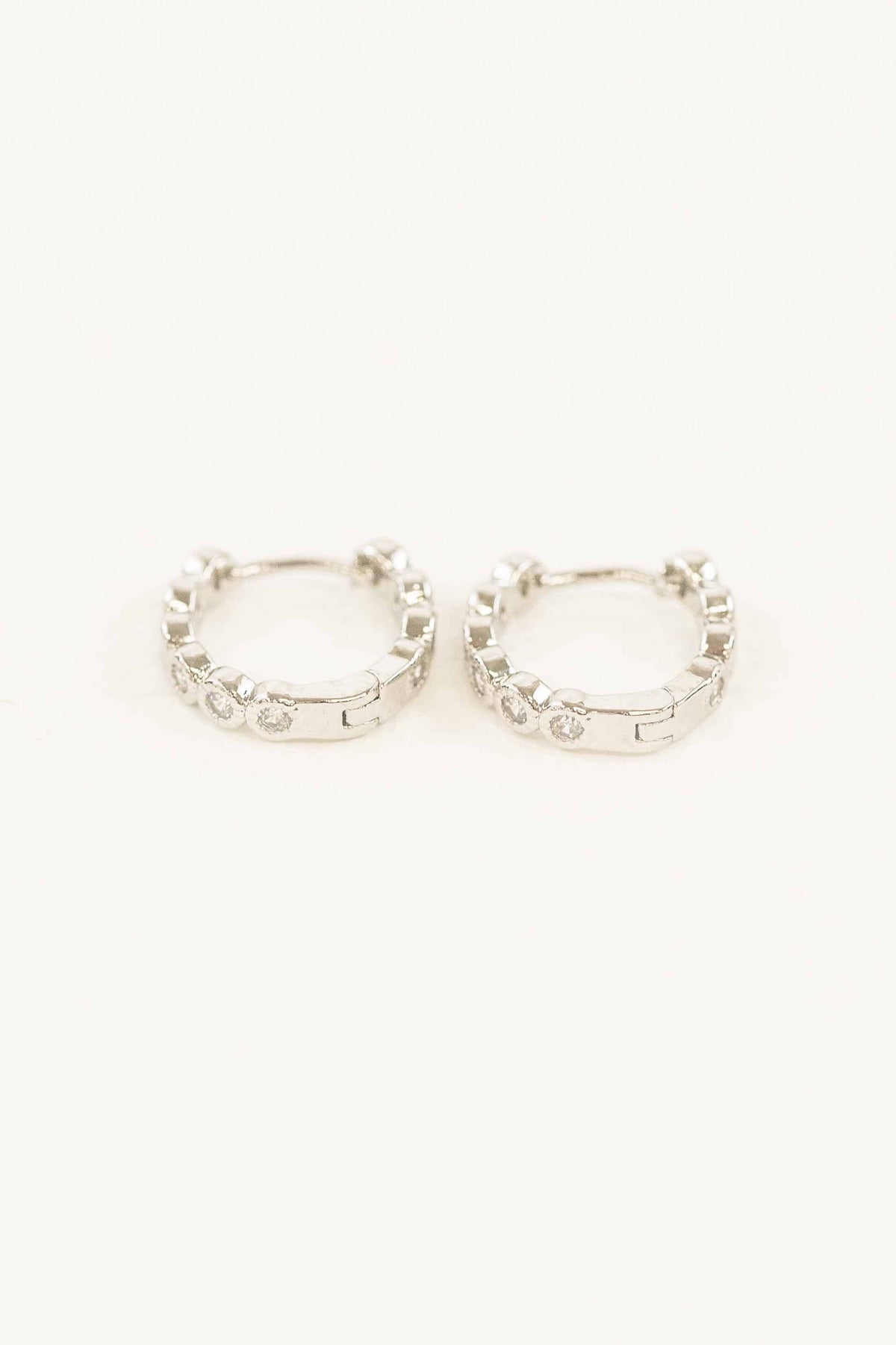 Surreal Huggie Hoop Earrings | Silver