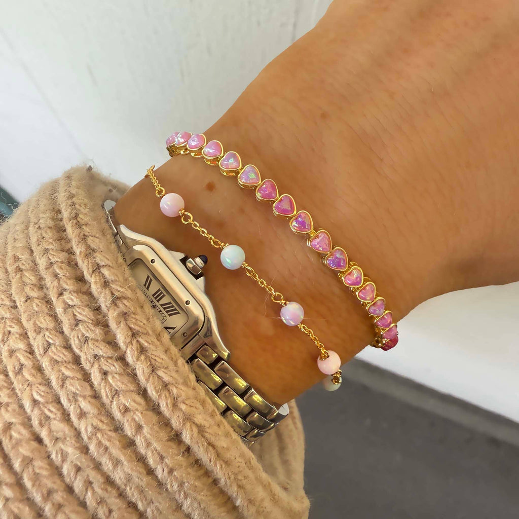 Pastel Opal Gum Drop Bracelet