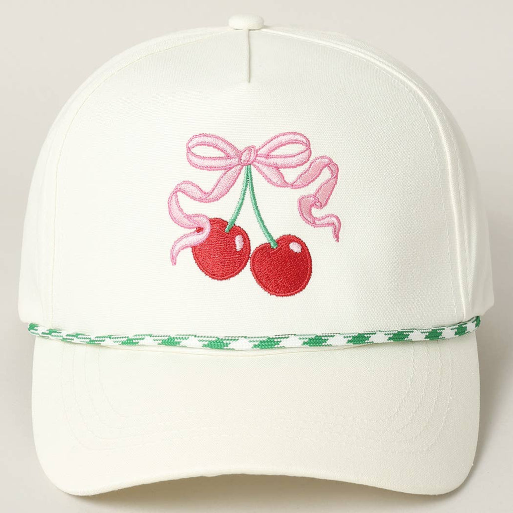 Cherry Ribbon Trucker Hat