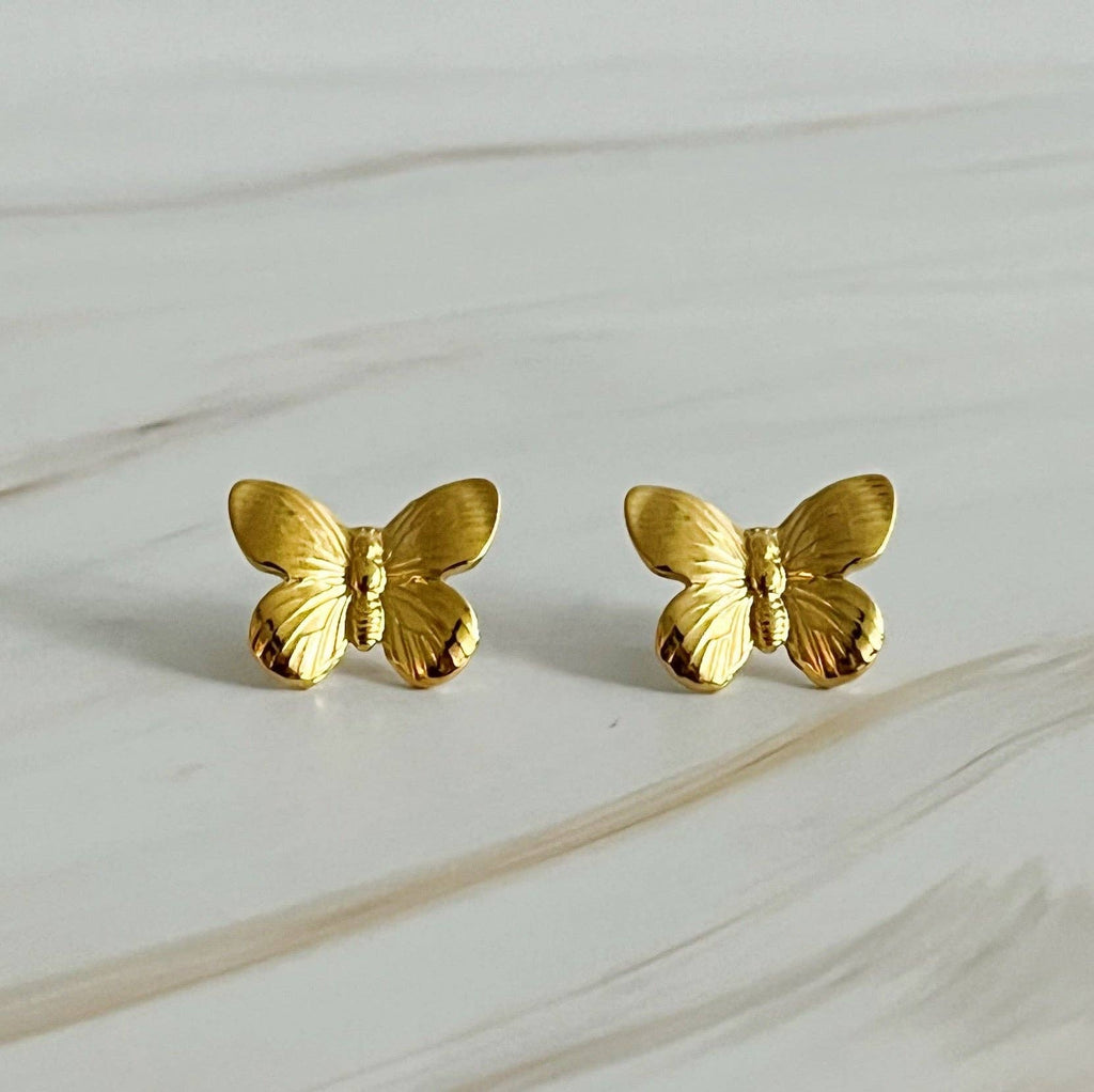Vintage Butterfly Stud Earrings