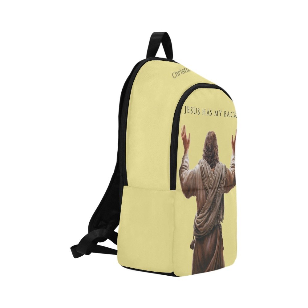 "Jesus Has My Back" Christian Backpack (Choose Yellow Shade))