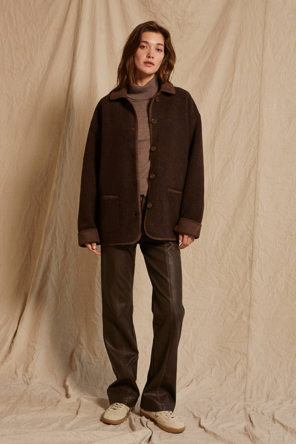 Zuri Distressed Vegan Leather Pants